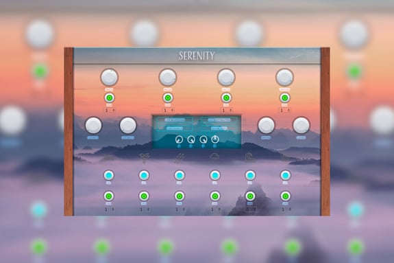 A screenshot of Serenity's user interface