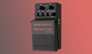 A 3D render of Mercurial's MT-A plugin made to look like a guitar stompbox
