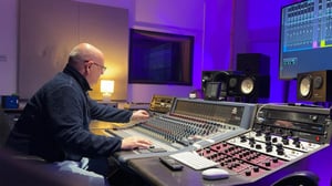 Paul Mortley working in the Neve Suite studio in dBs Plymouth