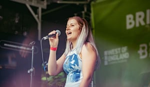 Liv Charley performing live at Bristol Harbour Festival 2024