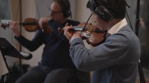 Watch our students work with a string quartet for the first time featured image