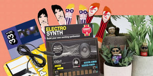 A collage of gift ideas for music producers