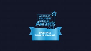 Whatuni Student Choice Wards 2025 nominee badge